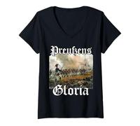 Femme Infanterie de Ligne prussienne | Frédéric Le Grand Soldats T-Shirt avec Col en V