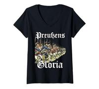 Femme Infanterie de Ligne prussienne T | Uniforme Hohenzollern T-Shirt avec Col en V