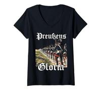 Femme Infanterie de Ligne prussienne T | Uniforme Hohenzollern T-Shirt avec Col en V