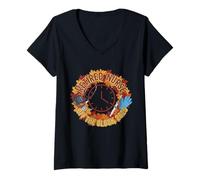 Femme Infirmière à la Retraite Motif Automne Off The Clock T-Shirt avec Col en V