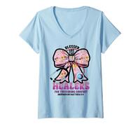 Femme Infirmière chrétienne Coquette Étudiante en soins infirmiers T-Shirt avec Col en V