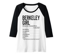 Femme Informations nutritionnelles sur la Nutrition des Filles de Berkeley | Funny California Manche Raglan