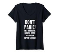 Femme Ingénieur de Soutien des Applications système d'entreprise T-Shirt avec Col en V