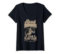 Femme Ingénieur du son : oui, il doit être aussi puissant que la technologie audio T-Shirt avec Col en V