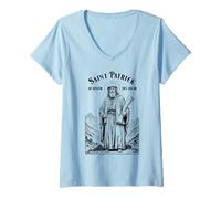 Femme Ingénieur Ingénieur Patron Saint Patrick Ingénieurs drôles T-Shirt avec Col en V