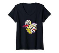 Femme Insane Clown Posse | Produit Officiel ICP | Clowns effrayants T-Shirt avec Col en V