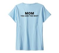 Femme Inscription Mom You are The Best in Black Vintage Style T-Shirt avec Col en V