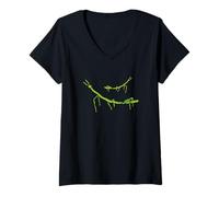 Femme Insecte Stick Bug T-Shirt avec Col en V
