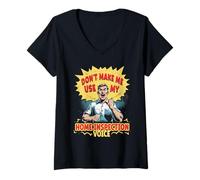 Femme Inspecteur Du Logement T-Shirt avec Col en V