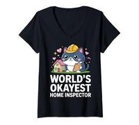 Femme Inspecteur en bâtiment le plus doué du monde T-Shirt avec Col en V