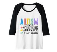 Femme Inspiration de pièces de puzzle de sensibilisation à l'autisme d'Austim Mama Manche Raglan