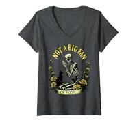 Femme Introverti avec Chat T-Shirt avec Col en V