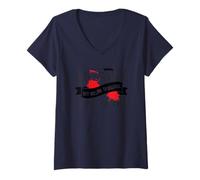 Femme Introverti mais prêt à discuter du vrai crime T-Shirt avec Col en V