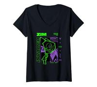 Femme Invader Zim Operation Impending Doom T-Shirt avec Col en V