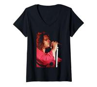 Femme INXS Full Moon Dirty Hearts Era Michael Hutchence 1993 T-Shirt avec Col en V