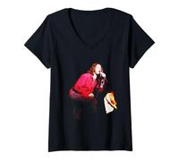 Femme INXS Michael Hutchence Full Moon Dirty Hearts 1993 T-Shirt avec Col en V