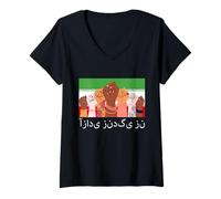 Femme Iran Femme Life Freedom T-Shirt avec Col en V