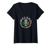 Femme Irlande Éire MMA Faugh a' Ballagh! T-Shirt avec Col en V