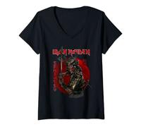 Femme Iron Maiden - Cercle rouge Senjutsu Eddie T-Shirt avec Col en V