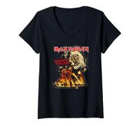 Femme Iron Maiden - Number of the Beast Graphic T-Shirt avec Col en V