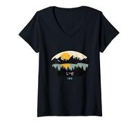 Femme Ise Japon T-Shirt avec Col en V