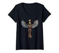 Femme Isis la déesse égyptienne T-Shirt avec Col en V