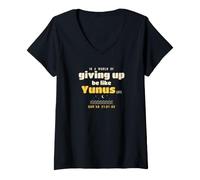 Femme Islam Enfant Prophète Jonas Be Like Yunus Espoir T-Shirt avec Col en V