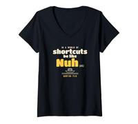 Femme Islam Enfant Prophète Noé Be Like Nuh Arche Persévérance T-Shirt avec Col en V