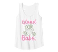 Femme Island Babe Coconut Drink Tropical Beach Vacances d'été Débardeur