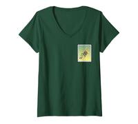 Femme Island Eagle T-Shirt avec Col en V