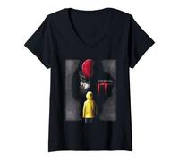 Femme IT (2017) You'll Float Too Fog Poster T-Shirt avec Col en V