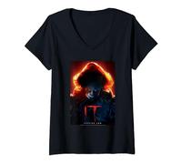 Femme IT Chapter 2 Pennywise Poster T-Shirt avec Col en V