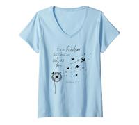Femme It is for Freedom That Christ Has Set Us Free Galates 5:1 T-Shirt avec Col en V