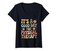 Femme It’s a Good Day for Physical Therapy | Valentine PT Tee T-Shirt avec Col en V