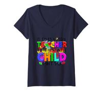 Femme It Takes a Special Teacher to Hear What a Child Can't Say T-Shirt avec Col en V