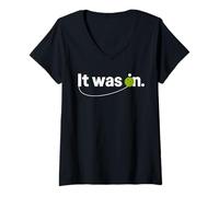 Femme It Was on Pickleball Humour Phrase Jeu De Mots Pickleball T-Shirt avec Col en V