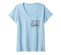 Femme Italie Mariage Italien Mère Italienne Sposa Mariée T-Shirt avec Col en V
