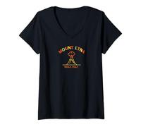 Femme Italy Mount Etna Volcano Travel - Hauts, t-shirts et accessoires T-Shirt avec Col en V