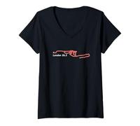 Femme Itinéraire Londres 26.2 - Carte du Marathon T-Shirt avec Col en V
