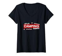 Femme It's a Camping Thing Hiker Camper Costume Family Camp Trips T-Shirt avec Col en V