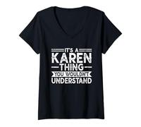 Femme It's A Karen Thing You Wouldn't Understand Family Name T-Shirt avec Col en V