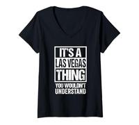 Femme It's A Las Vegas Thing You Wouldn't Understand T-Shirt avec Col en V