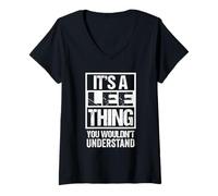 Femme It's A Lee Thing You Wouldn't Understand First Name T-Shirt avec Col en V