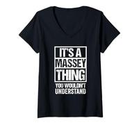 Femme It's A Massey Thing You Wouldn't Understand T-Shirt avec Col en V