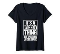 Femme It's A McCoy Thing You Wouldn't Understand Surname Name T-Shirt avec Col en V