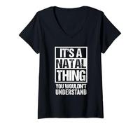 Femme It's A Natal Thing You Wouldn't Understand Brazil Brasil T-Shirt avec Col en V