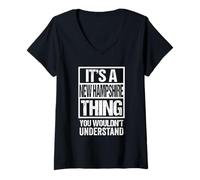 Femme It's A New Hampshire Thing You Wouldn't Understand Concord T-Shirt avec Col en V