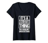 Femme It's A Nova Scotian Thing You Wouldn't Understand Canada T-Shirt avec Col en V