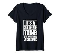 Femme It's A South Dakota Thing You Wouldn't Understand Pierre T-Shirt avec Col en V