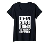 Femme It's A Steffi Thing You Wouldn't Understand First Name T-Shirt avec Col en V